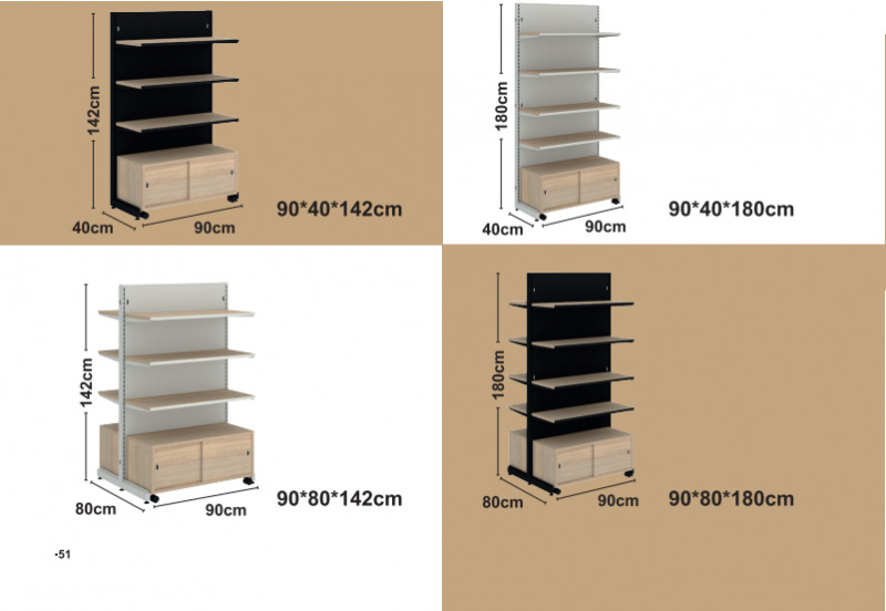 Дървени рафтове + кабинет